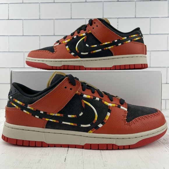 Nike Dunk Low Size 9.5 Mens N7‎ Lauren Schad Chicago Red White Black Womens 11 main image 4